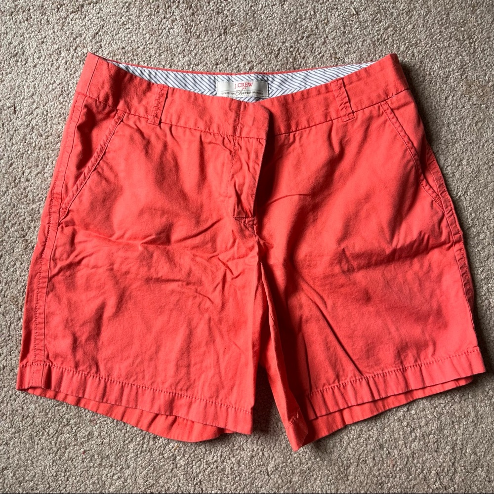 Coral JCrew Chino shorts